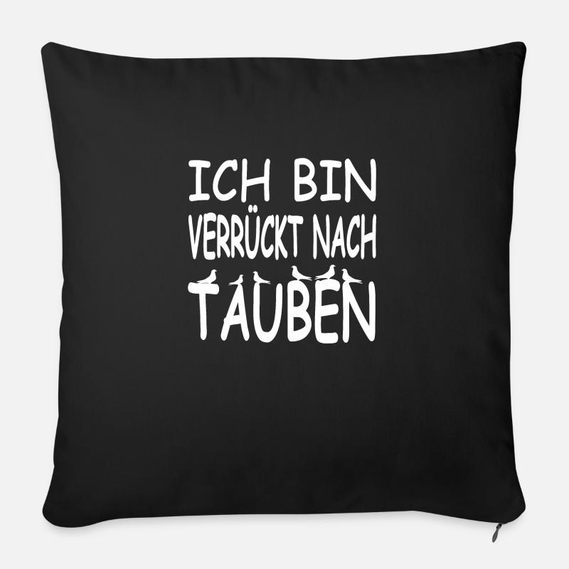 Tauben - Sofakissenbezug 45 x 45 cm - Schwarz