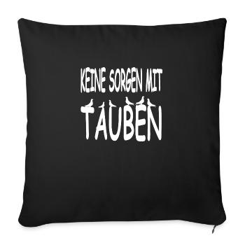 Tauben - Sofakissenbezug 45 x 45 cm - Schwarz - Vorne