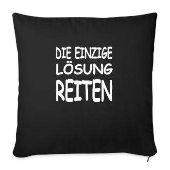 Reiten - Sofakissenbezug 45 x 45 cm - Schwarz - Vorne
