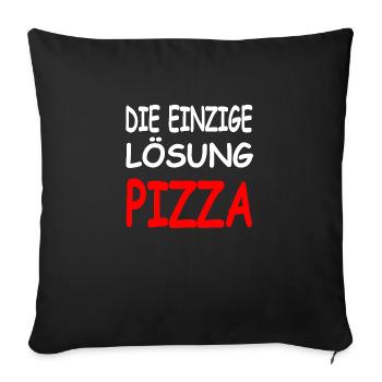 Pizza - Sofakissenbezug 45 x 45 cm - Schwarz - Vorne
