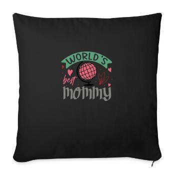 WORLD'S BEST MOMMY - Sofa pillowcase 17,3'' x 17,3'' (45 x 45 cm) - black - Front