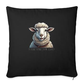 Je ne veux pas de tes moutons - Housse de coussin décorative 45 x 45 cm - noir - Devant