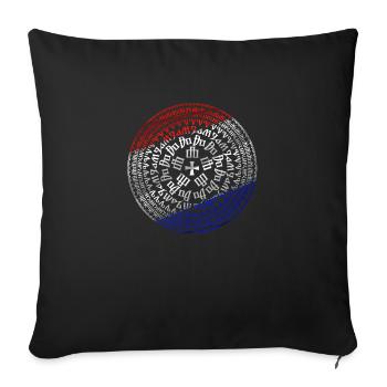Kroatien, hrvatska, kroatien, europe, zagreb, glagoljica - Sofakissenbezug 45 x 45 cm - Schwarz - Vorne