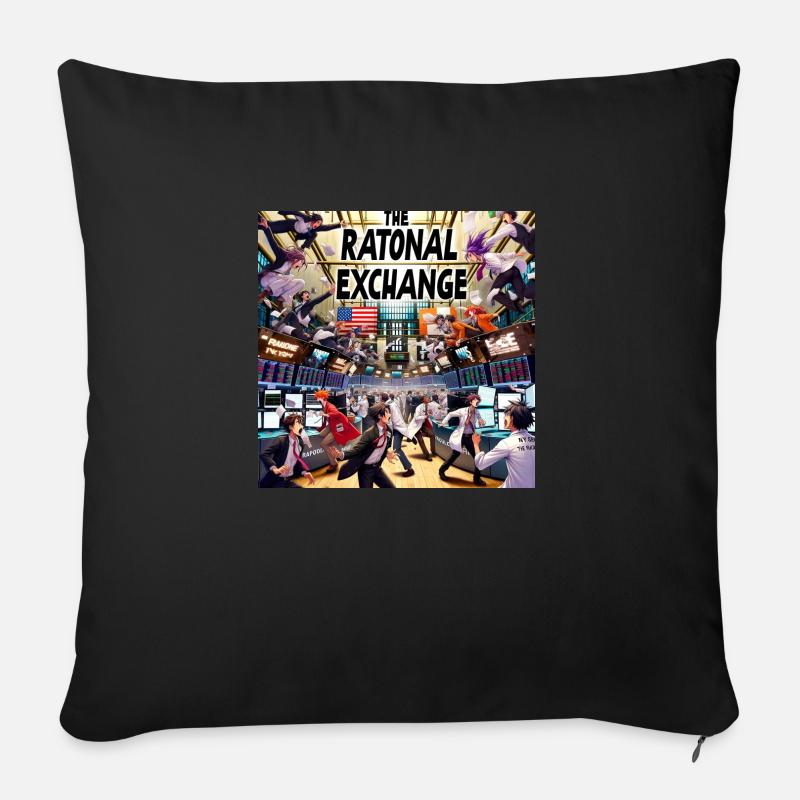 The Rational Exchange - Sofa pillowcase 17,3'' x 17,3'' (45 x 45 cm) - black