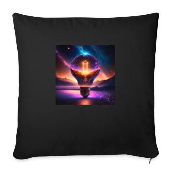 Firefly pensé en incandescence 60828 - Housse de coussin décorative 45 x 45 cm - noir - Devant
