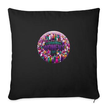 Journée internationale de la femme - Housse de coussin décorative 45 x 45 cm - noir - Devant