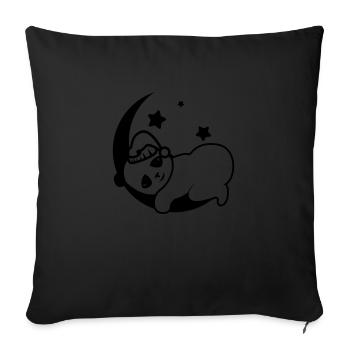 Cute Sleeping Panda Mingion - Sofa pillowcase 17,3'' x 17,3'' (45 x 45 cm) - black - Front