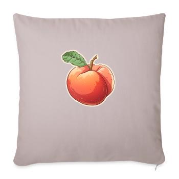 Pfirsich - Sofakissenbezug 45 x 45 cm - helles Taupe - Vorne