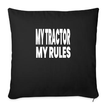 Tractor - Sofa pillowcase 17,3'' x 17,3'' (45 x 45 cm) - black - Front