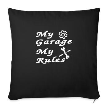 Garage - Sofa pillowcase 17,3'' x 17,3'' (45 x 45 cm) - black - Front