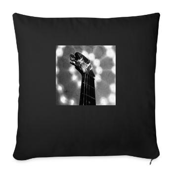 Guitar-Head (black&white) - Sofakissenbezug 45 x 45 cm - Schwarz - Vorne
