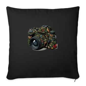 Nature Design Camera - Sofa pillowcase 17,3'' x 17,3'' (45 x 45 cm) - black - Front
