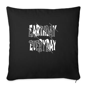 Protection de la planète Sensibilisation à l’environnement - Housse de coussin décorative 45 x 45 cm - noir - Devant