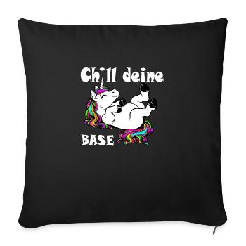 Cillen wie ein Einhorn - Sofakissenbezug 45 x 45 cm - Schwarz - Vorne