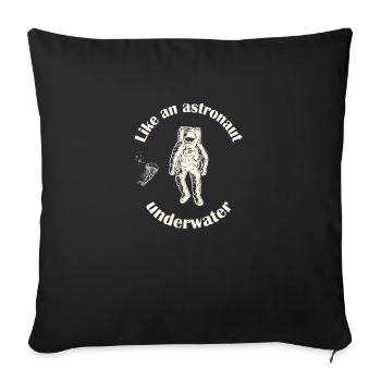 Astronaute plongeur. - Housse de coussin décorative 45 x 45 cm - noir - Devant