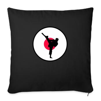 Karate Japan - Sofa pillowcase 17,3'' x 17,3'' (45 x 45 cm) - black - Front