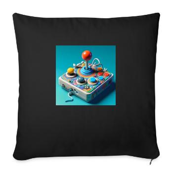 Joystick 8 - Sofakissenbezug 45 x 45 cm - Schwarz - Vorne