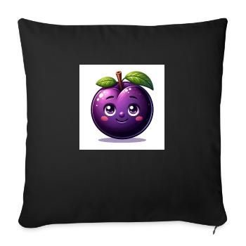 A sweet plum - Sofa pillowcase 17,3'' x 17,3'' (45 x 45 cm) - black - Front