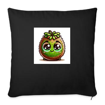 friendly Kiwi - Sofa pillowcase 17,3'' x 17,3'' (45 x 45 cm) - black - Front