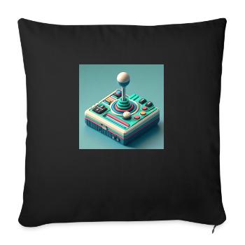 Joystick 7 - Sofakissenbezug 45 x 45 cm - Schwarz - Vorne