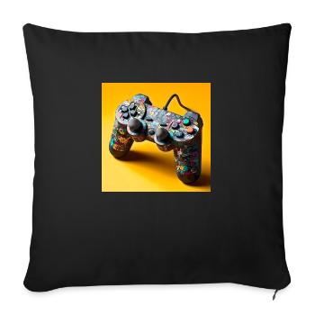 Joystick 4 - Sofakissenbezug 45 x 45 cm - Schwarz - Vorne