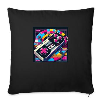 Joystick 3 - Sofakissenbezug 45 x 45 cm - Schwarz - Vorne