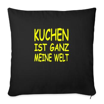 Kuchen - Sofakissenbezug 45 x 45 cm - Schwarz - Vorne