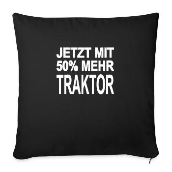 Traktor - Sofakissenbezug 45 x 45 cm - Schwarz - Vorne