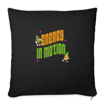 Nature énergique Dynamique Végétalien Mode de vie actif - Housse de coussin décorative 45 x 45 cm - noir - Devant