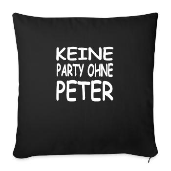 Parti - Housse de coussin décorative 45 x 45 cm - noir - Devant