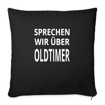 Oldtimer - Sofakissenbezug 45 x 45 cm - Schwarz - Vorne