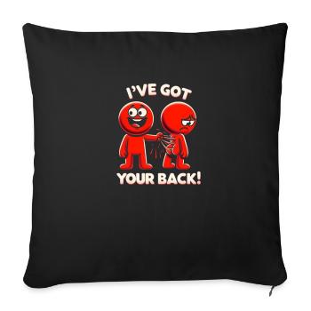 Je vous soutiens ! - Housse de coussin décorative 45 x 45 cm - noir - Devant