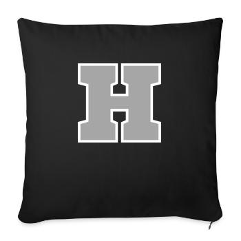 Letter h sport - Sofa pillowcase 17,3'' x 17,3'' (45 x 45 cm) - black - Front