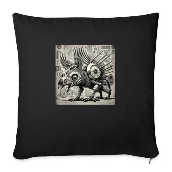 phoenix style cyborg steampunk cyberpunk - Sofa pillowcase 17,3'' x 17,3'' (45 x 45 cm) - black - Front