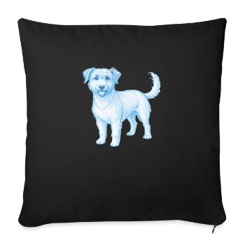 dog hand draw pencil - Sofakissenbezug 45 x 45 cm - Schwarz - Vorne