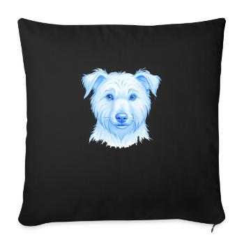 dog hand drwan - Sofakissenbezug 45 x 45 cm - Schwarz - Vorne