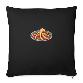 Octo-Pixel Plate - Sofa pillowcase 17,3'' x 17,3'' (45 x 45 cm) - black - Front