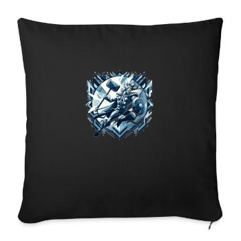 Krieger der Eiszeit - Sofakissenbezug 45 x 45 cm - Schwarz - Vorne