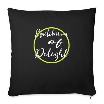 geek trouver l’équilibre anniversaire équilibre dans le chaos - Housse de coussin décorative 45 x 45 cm - noir - Devant