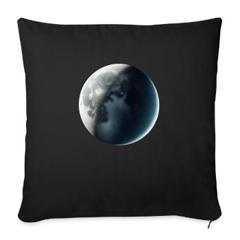 Waxing Crescent Moon - Sofa pillowcase 17,3'' x 17,3'' (45 x 45 cm) - black - Front
