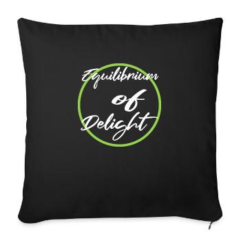 quote bday funny sayings balance tips statement - Sofa pillowcase 17,3'' x 17,3'' (45 x 45 cm) - black - Front