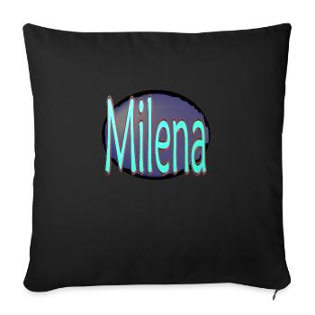 milena2b - Sofa pillowcase 17,3'' x 17,3'' (45 x 45 cm) - black - Front