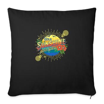 Latin Tropical Beach Summer Waves Sunny Vacation - Sofakissenbezug 45 x 45 cm - Schwarz - Vorne