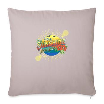 Plage tropicale latine Vagues d’été Vacances ensoleillées - Housse de coussin décorative 45 x 45 cm - taupe clair - Devant