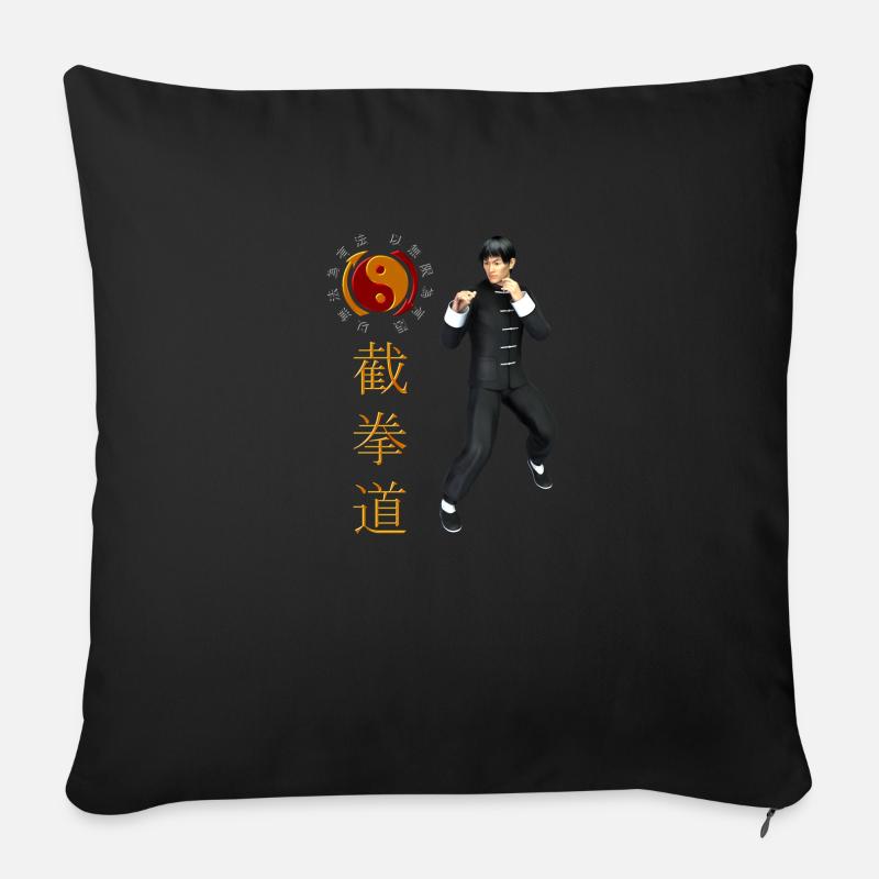 Jeet Kune Do Krieger - Sofakissenbezug 45 x 45 cm - Schwarz
