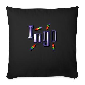 ingo2 - Sofakissenbezug 45 x 45 cm - Schwarz - Vorne