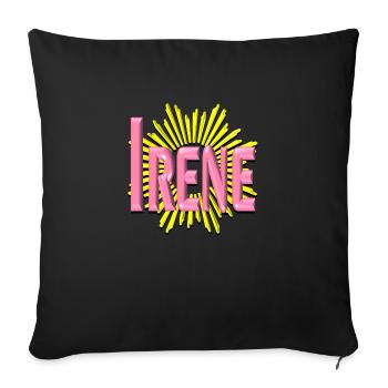 irene2 - Sofa pillowcase 17,3'' x 17,3'' (45 x 45 cm) - black - Front