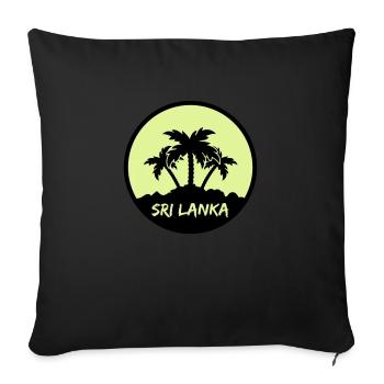 Sri Lanka - Sofa pillowcase 17,3'' x 17,3'' (45 x 45 cm) - black - Front