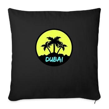 Dubai - Sofa pillowcase 17,3'' x 17,3'' (45 x 45 cm) - black - Front