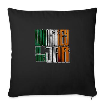Whisky dans le bocal - Housse de coussin décorative 45 x 45 cm - noir - Devant